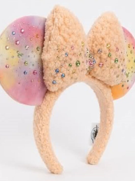 Disney Pastel Pixie Dust Swarovski Crystal Hidden Mickey Ears Handmade OOAK
